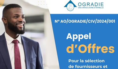 Appel d'offres pour la sélection de fournisseurs et prestataires de services